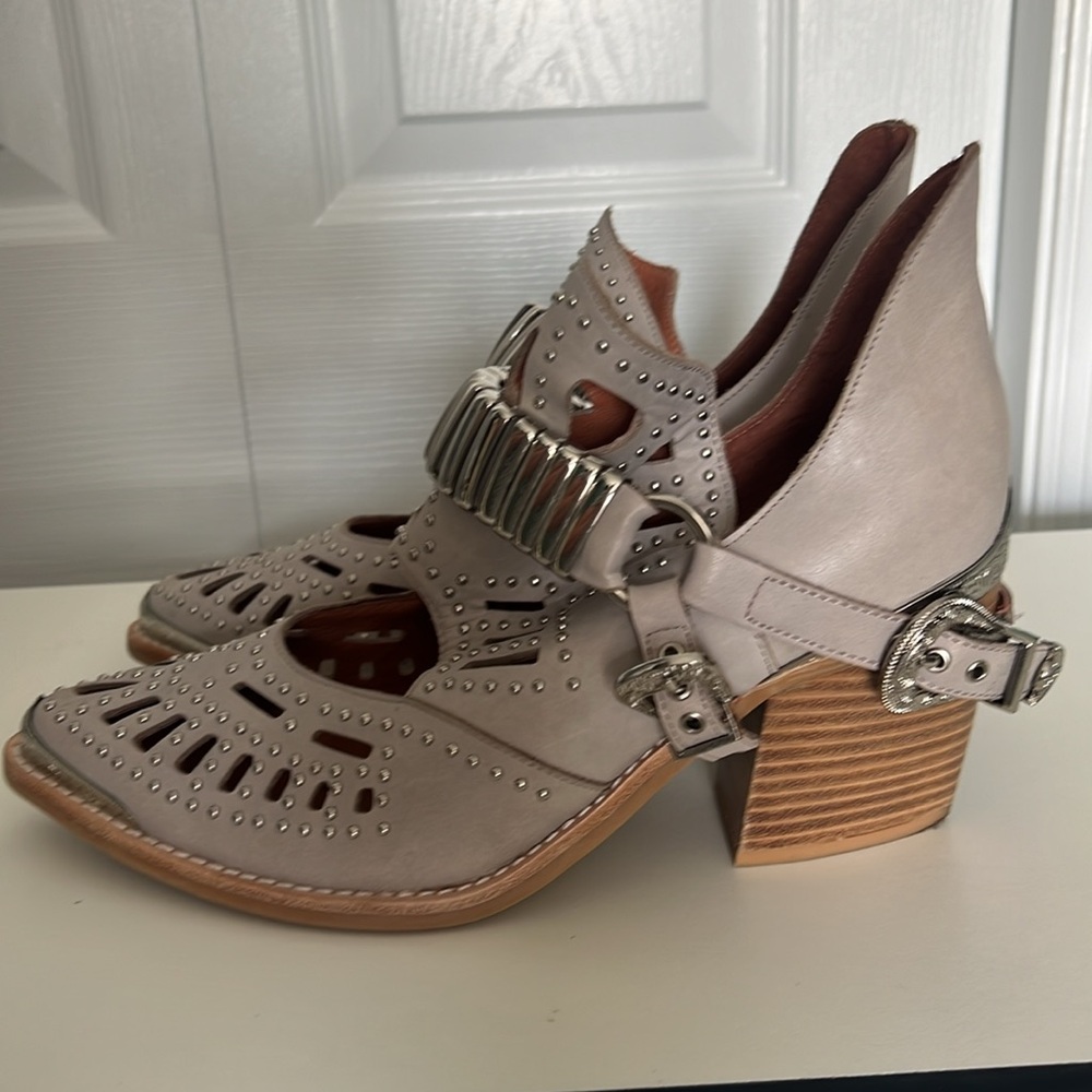 Jeffrey Campbell calhoun Western style ankle boot heel - Picture 3 of 11